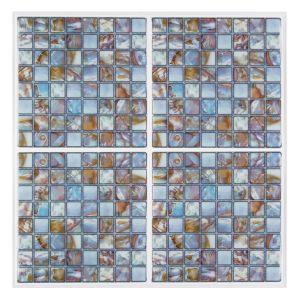 Стикери за плочки - синьо и кафяво - 12.5 х 12.5 см. - 4 бр.