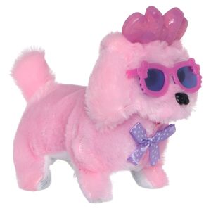 Плюшен пудел - със звук, светлина и движение - 17 см.