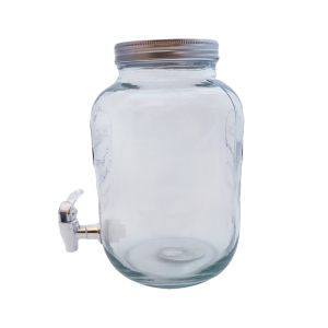 Стъклен буркан с канелка и капак - 4 л.