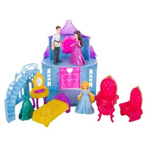 Замък със звук и светлини + 3 кукли