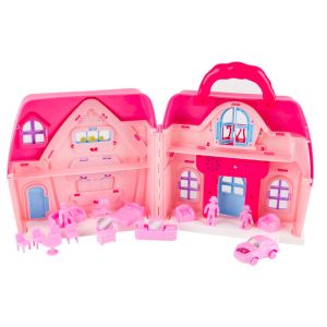Къща за кукли - куфарче - с музика и светлини