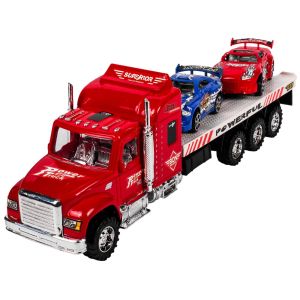 Товарен камион - платформа + 2 автомобила