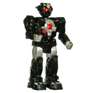 Робот - черен - със звук, светлини и движение