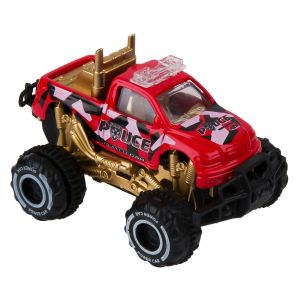 Полицейски джип - червен - Off Road 4x4 - 9 см.