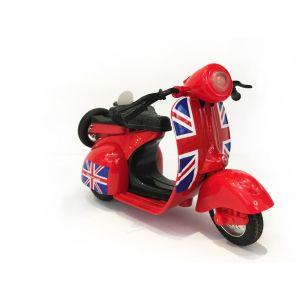 Мотоциклет - Vespa - червен - със звук и светлини