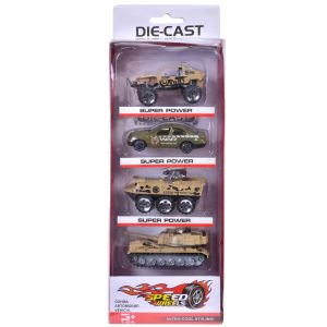 Комплект военни превозни средства - 4 бр.