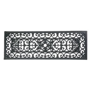 Входна изтривалка - орнаменти - черна - 75 х 26 см.