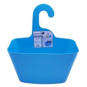 Окачваща се кошница за баня - пластмасова - тюркоаз - 28 х 12 х 16 см.
