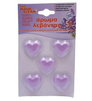 Ароматни сърчица за гардероб - лавандула - 5 бр.