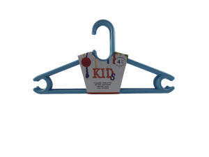 Детска закачалка - пластмасова - синя - 4 бр.