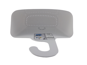 Окачваща се кошница за баня - пластмасова - бяла - 28 х 12 х 16 см.