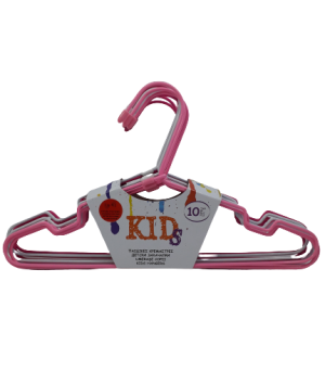 Детска закачалка - метална - розова - 10 бр.