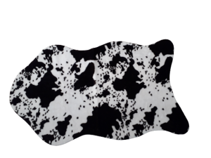 Постелка за под - бяло и кафяво - 70 х 125 см.