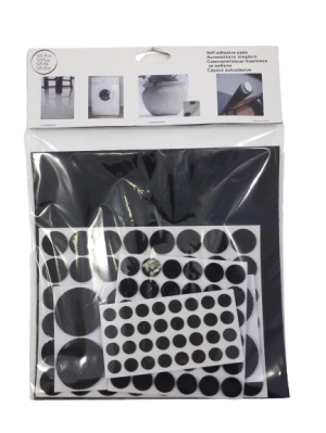 Самозалепващи подложки - черни - 125 бр.