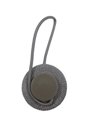 Декоративен аксесоар за пердета и завеси - сив - магнит