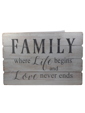 Декоративна табела - дървена - Family - 60 х 40 см.