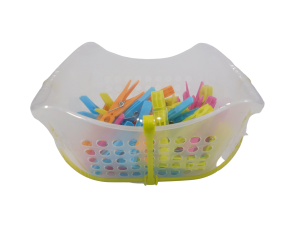 Кошница + щипки за пране - 40 бр.