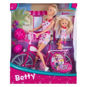 Кукла с велосипед - 30 см.