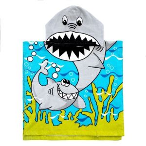 Детска плажна кърпа за момче с пончо 50 х 100 см.