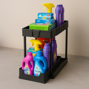 Метална етажерка на 2 нива  за кухня, баня - 39 x 21 x 37.5 см.