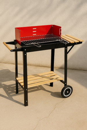 Скара на дървени въглища с колела - 86.5 x 41.5 x 81.5 см.