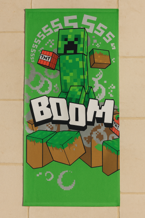 Детска памучна плажна кърпа Minecraft - 70 x 140 см.