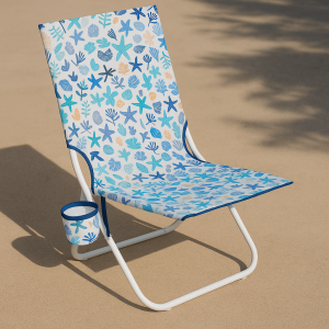 Плажен стол - Морско дъно - Голям - 70 x 48 x 78 см