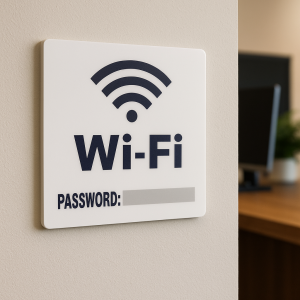 Самозалепваща табела - WiFi - 15 х 15 см.