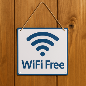 Метална табела WiFi Free - 20 x 20 см.