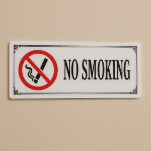 Самозалепваща табела "No Smoking" - 29 x 12 см.