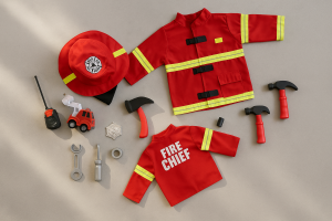 Детски пожарникарски костюм - 10 части 