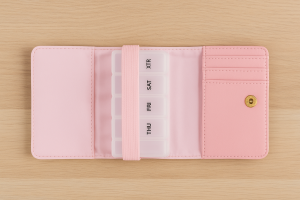 Кутия за съхранение на хапчета тип портмоне - 11,5 x 8 см.