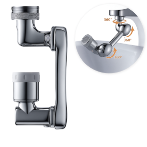 Удължител за кран на чешма - Въртящ се - Неръждаема стомана - 9.5 x 4 см.