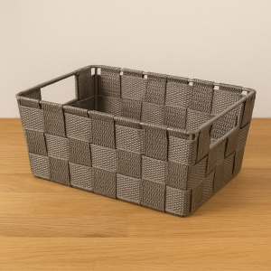 Кошница за съхранение - Бежова - 24 x 24 x 8.5 см.