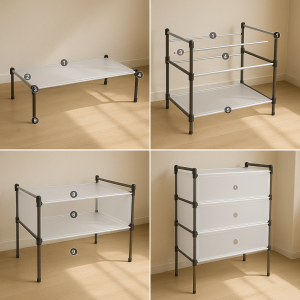 Шкаф за обувки на 4 нива - 60 x 28 x 90 см.