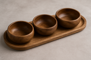 Дървено плато за ядки и мезета - 35 x 12.5 x 1.5 см.