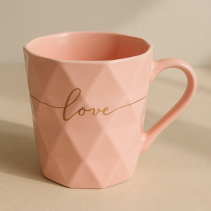 Чаша за Свети Валентин - Розова - 360 мл.