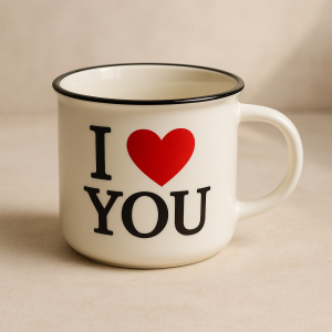 Чаша за Свети Валентин с надпис - 370 мл.