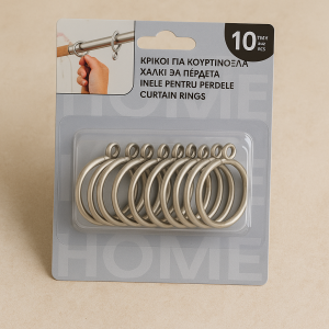 Пластмасови халки за корниз - 4см - 10 бр.