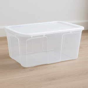 Голяма кутия за съхранение с капак - пластмасова - 52 литра