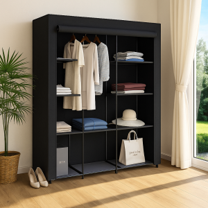 Текстилен шкаф за дрехи - 131 x 46 x 169 см.