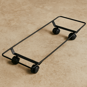 Поставка за саксия с колелца - метална (правоъгълна) - 54 х 26 х 9.5  см.