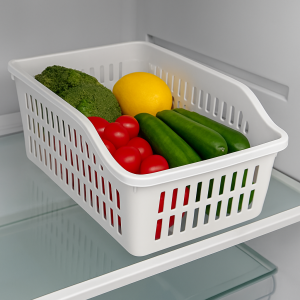 Органайзер за Хладилник, Пластмасов, Бял, 20 x 30 x 14 см.