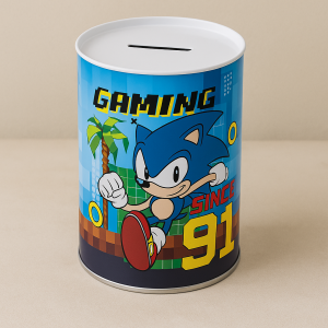 Детска Метална Касичка Супер Соник - 10 x 15 см.