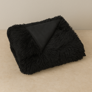 Рошаво Покривало за Диван - Черно - 130 х 160 см.