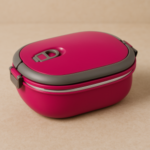 Термо кутия за храна - Розова - 700 мл. - 20 x 15 x 8 см.