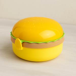 Кутия за храна с Вилица и Лъжица - Тип Бургер - 350 мл.