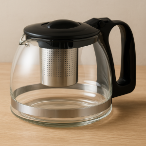 Стъклена кана за чай - Неръждаема стомана - 700 мл.