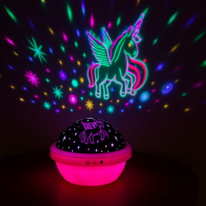 Проектор за момичета LED - Еднорог - 13 x 10.5 см.