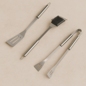 Комплект инструменти за барбекю от неръждаема стомана - 3 бр.